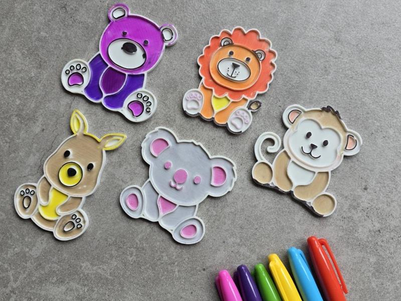 Cute Animals Coloring Set Safari Zoo Sharpie