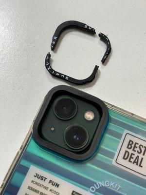 Iphone 13 silicone case lens protection