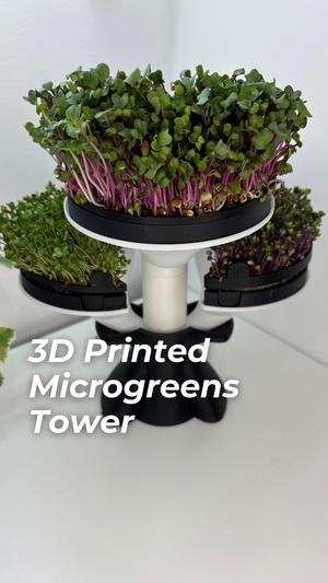 Modular Microgreens Tower - Nature-Inspired 3D-Printed Vertical Growing System