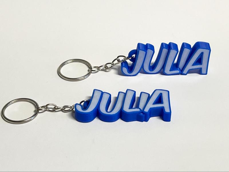 Lovely keychain with the name JULIA