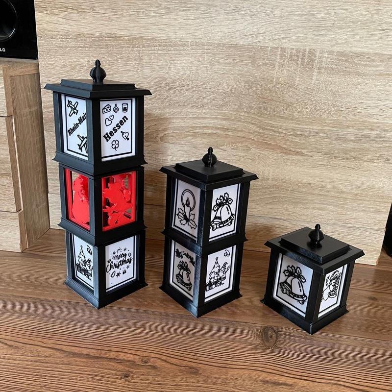 Lanterns stackable changing panels tealight or LED kit