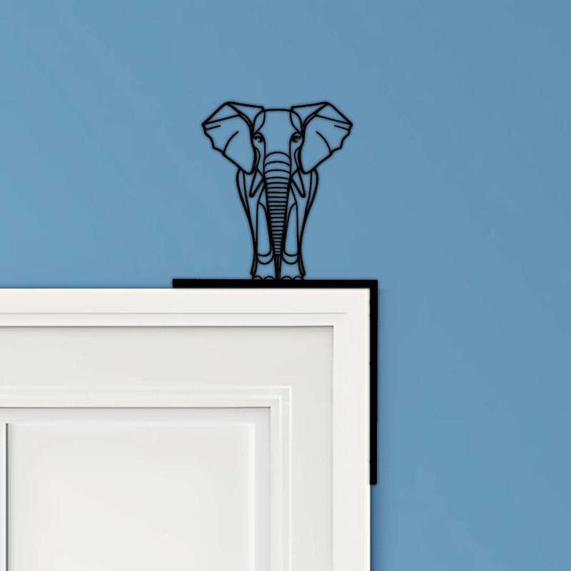 Elephant Door Corner Decor