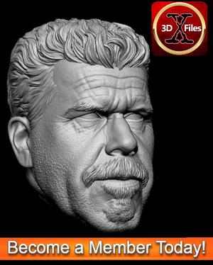 Ron Pearlman one Six Head Sculpt - 3D Print File STL 