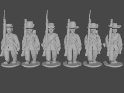 10-15mm American Civil War Infantry in Sack Coats Marching Pose 2 UA-20