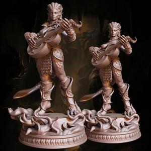 3D Printable Dragonborn Bard Pose II - Half & Full Dragon (Clothed & Nude)