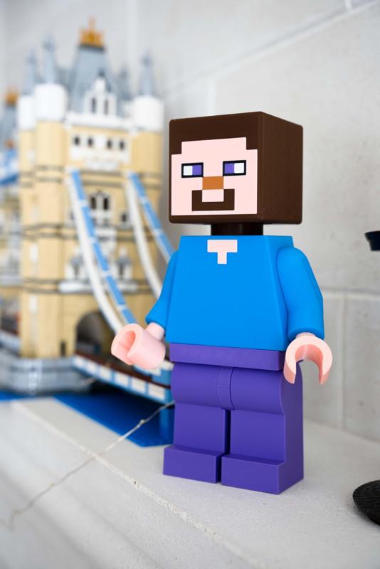 Minecraft Steve Giant Minifigure (16") – Blocky Adventure Awaits!