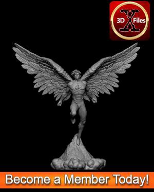 Angel X-men Statue - Marvel Statue - 3D Print File STL