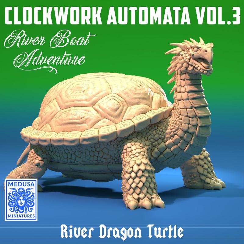 Ancient River Dragon Turtle STL - 3D Printable Miniature for RPGs & Wargames