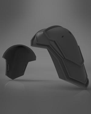 Black Shoulder Armor - Black Widow