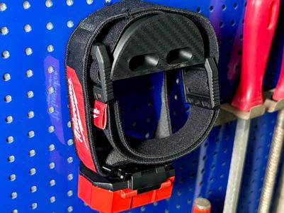 Headlamp holder for toolboard/pegboard