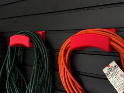 Slat Wall - Extension cord holder