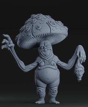 Myconid Executioner + Free Dragon skull Warhammer - 5e DnD Wargame Tabletop RPG