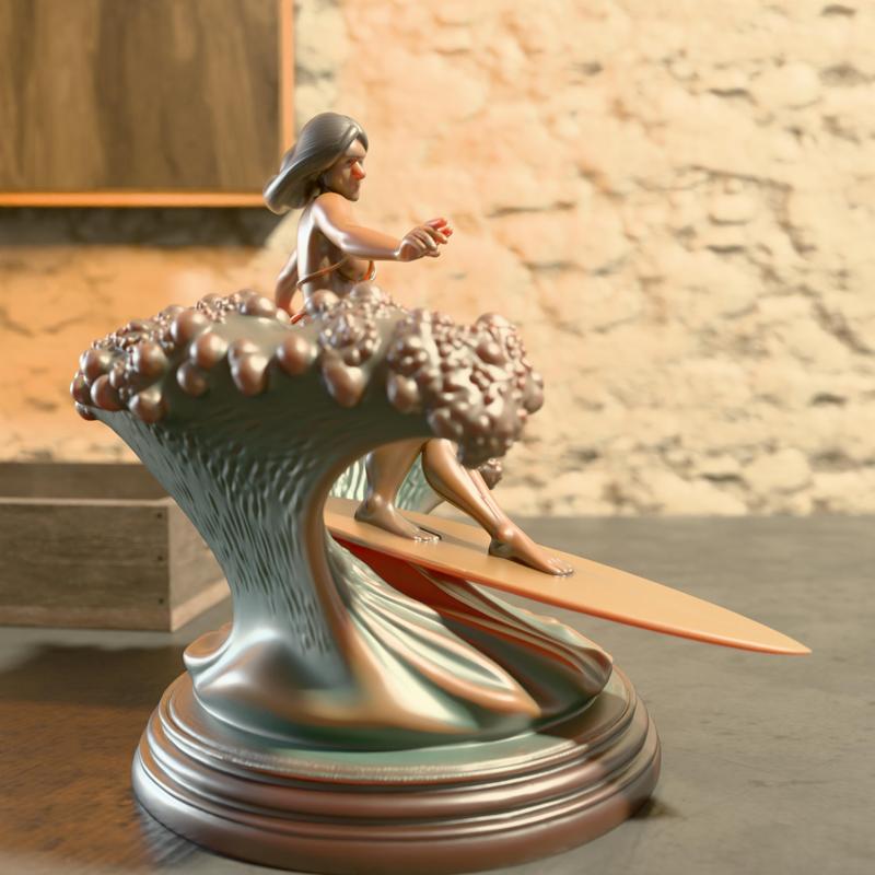 Surfing Girl Decoration