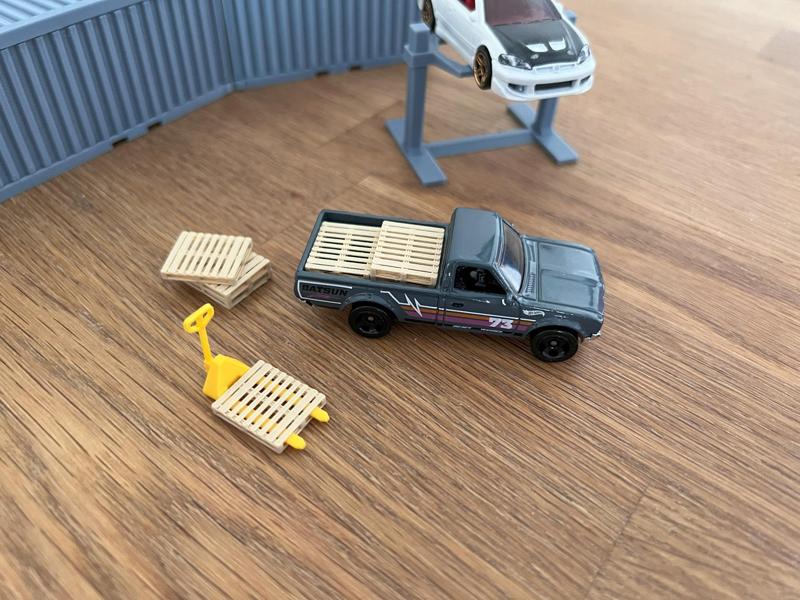 amarican pallet + jack 1/64 for Hotwheel matchbox 