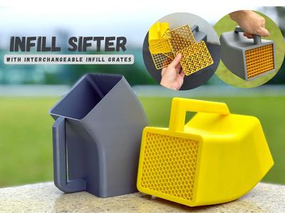 Infill Sifter. Strainer w/ interchangeable grates