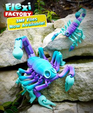 Flexi Factory Scorpion with XL and 3MF versions Included!