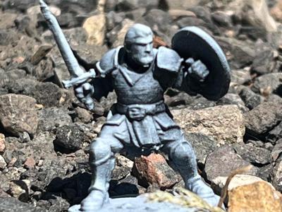 Miniature human warrior for Dungeons & Dragons