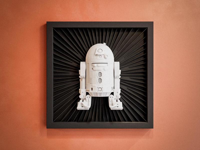 R2-D2 - Star Wars 3D Wall Art - No AMS