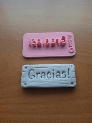 Gracias clay stamp for polymer clay