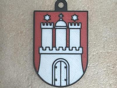 Hamburg Coat of Arms Keychain 