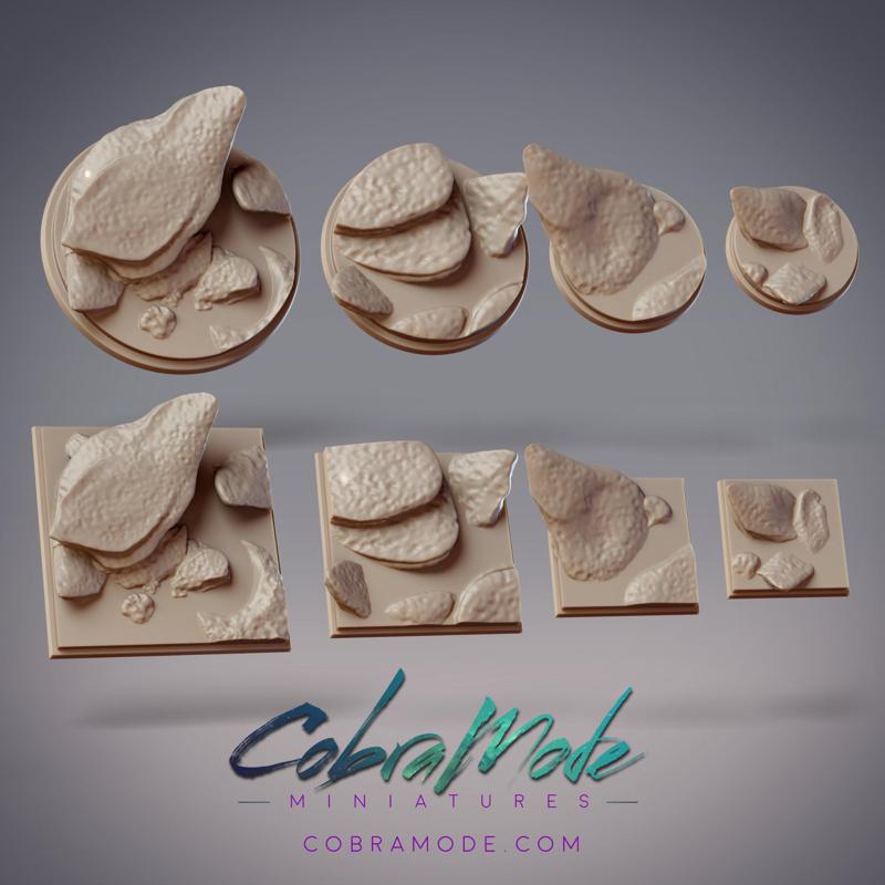Lava Shard Base Pack (8pcs) - Round and Square Versions