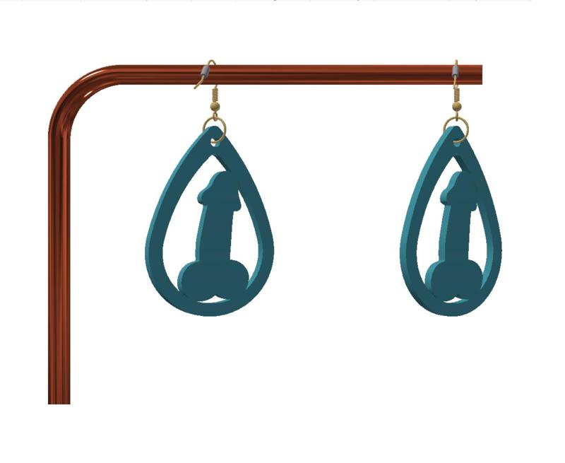 Naughty keychain / earrings