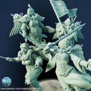 4X Battle Angels 3D printable presupported.