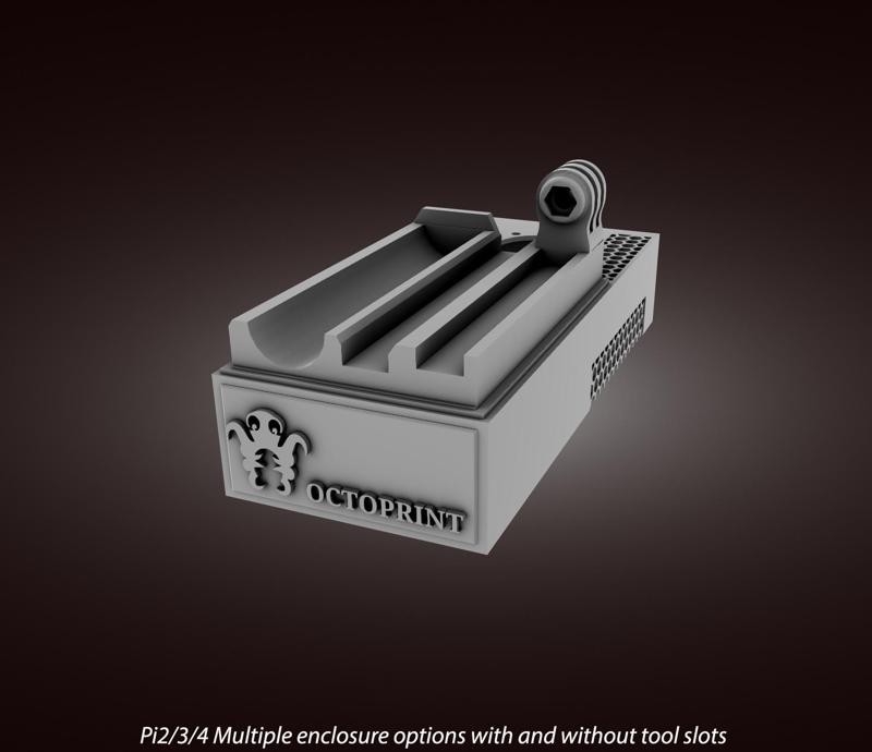 Octoprint Pi Zero2w/Pi2/3/4 enclosure