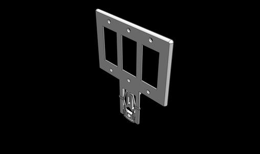 A31 - Three-Gang Single-Sided Rocker Switch Style WallPlateMate
