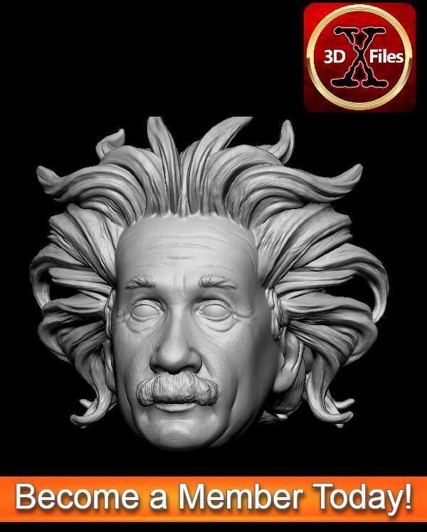 Albert Einstein Head Sculpt - Hot Toys Scale - Custom Action Figure