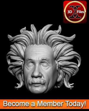 Albert Einstein Head Sculpt - Hot Toys Scale - Custom Action Figure