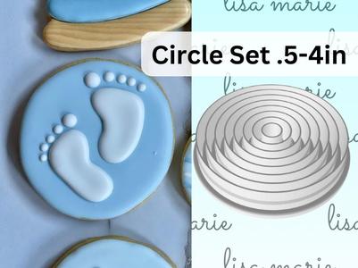 Cookie Cutter Circle Set .5inch to 4 inch