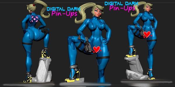 Samus Aran Metroid with NSFW version and Miniatures 100mm