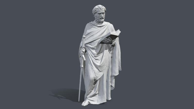 Printable Old Man Statue
