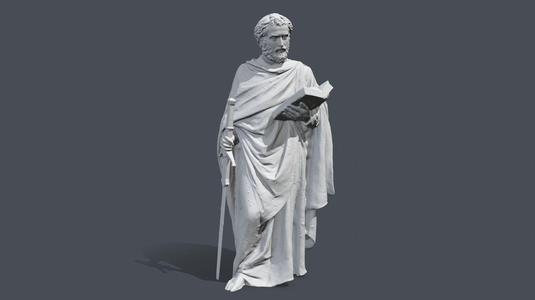 Printable Old Man Statue