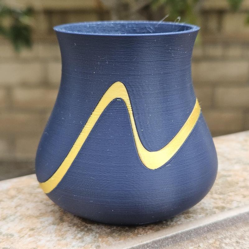 Stripe Swoosh Vase