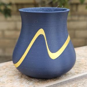 Stripe Swoosh Vase