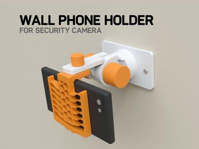 WALL MOUNT PHONE HOLDER FOR SECURITY CAMERA