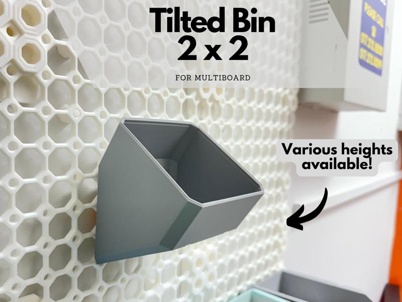Tilted Bins for Multiboard - 2x2 (various heights)