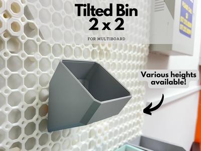 Tilted Bins for Multiboard - 2x2 (various heights)