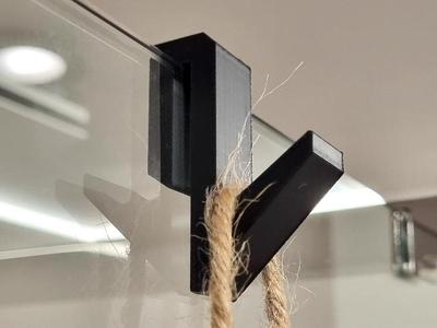 Modern Shower Hook for 8mm Glass Wall