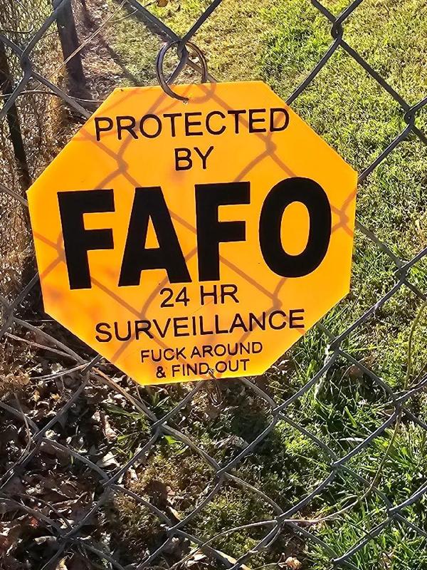 FAFO sign   