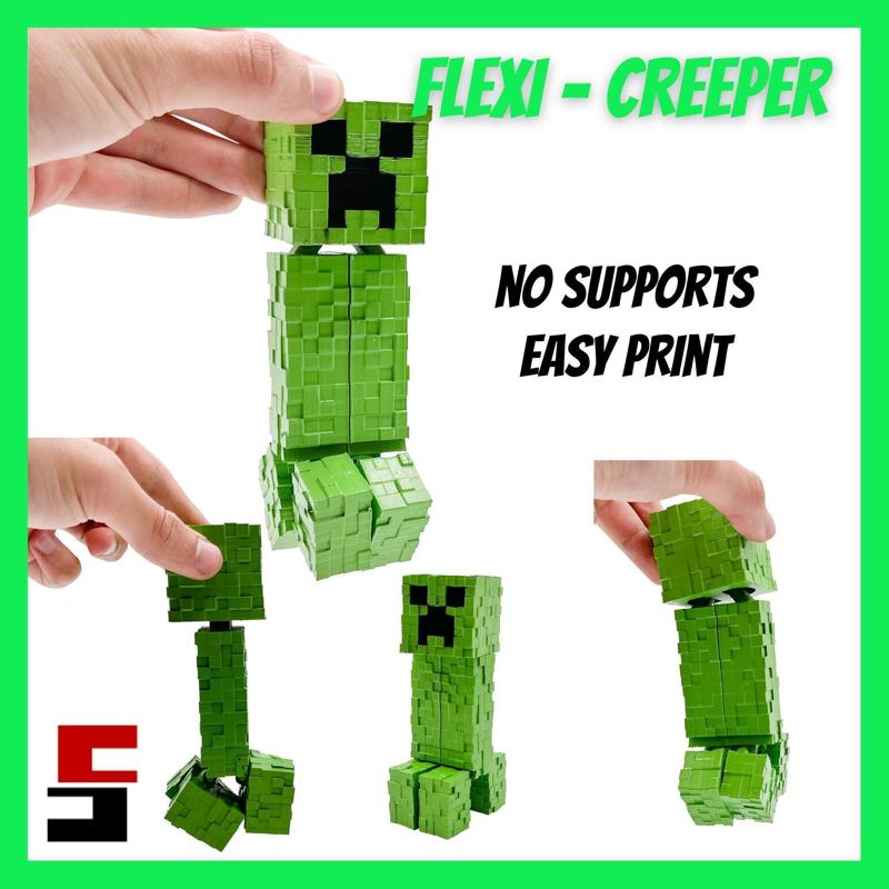 MINECRAFT FLEXI-CREEPER ARTICULATED PRINT IN PLACE CREEPER