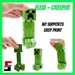 MINECRAFT FLEXI-CREEPER ARTICULATED PRINT IN PLACE CREEPER