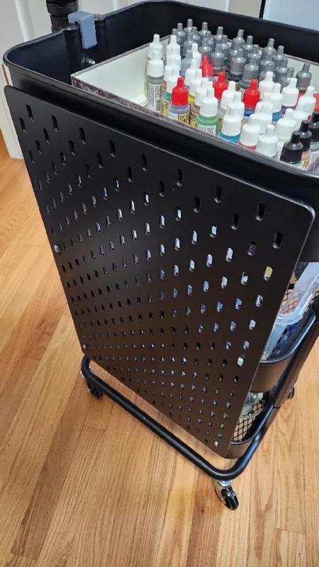 Skadis pegboard attachment to Raskog cart   