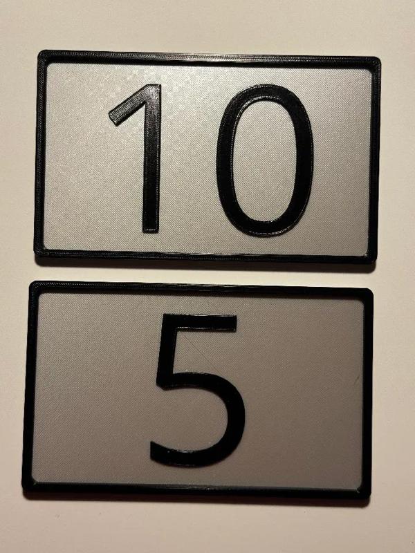 House & Parking Spot Number Sign   