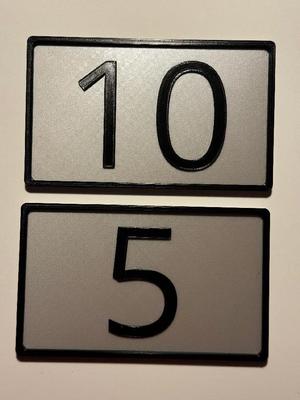 House & Parking Spot Number Sign   
