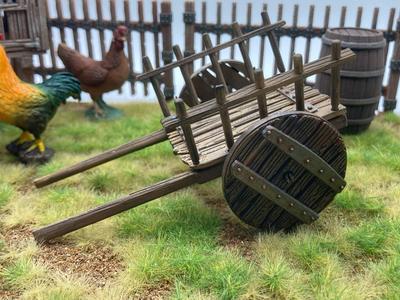Wooden country cart ( gothic wheels )