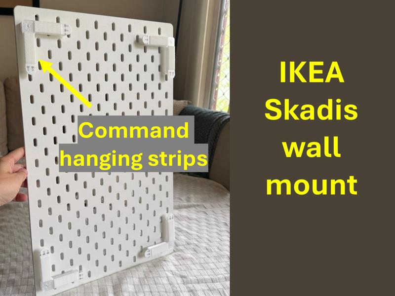 IKEA Skadis wall mount (rental friendly!)