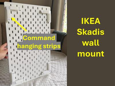 IKEA Skadis wall mount (rental friendly!)